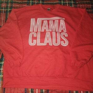 Gildan Red 'Mama Claus' Sweatshirt